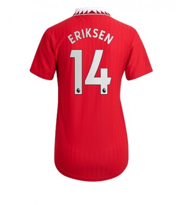 Manchester United Christian Eriksen #14 Hjemmedrakt Kvinner 2022-23 Kortermet
